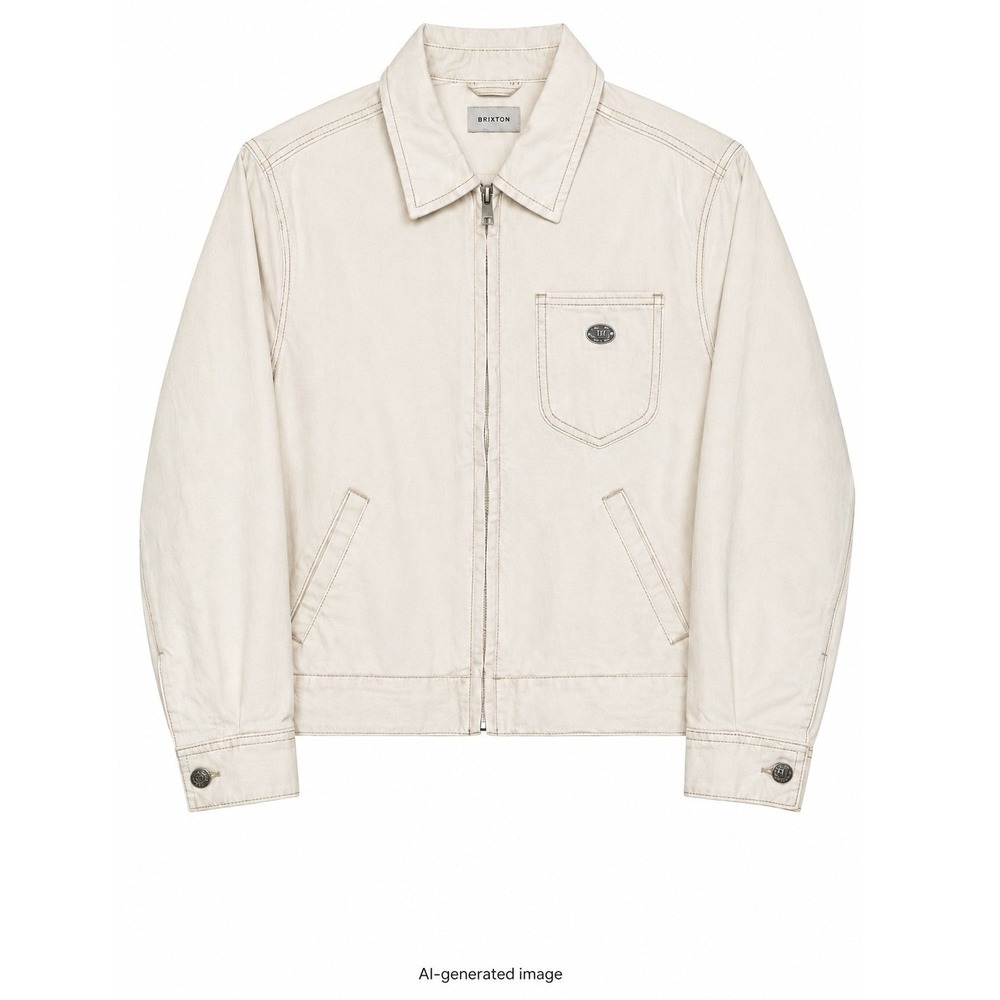 PacSun Full Zip Denim Workwear Utility Jacket‎ Women XS Cream NWOT